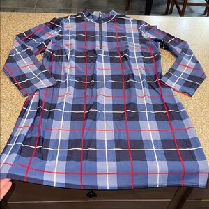 Jude Connally Blue Plaid Dress